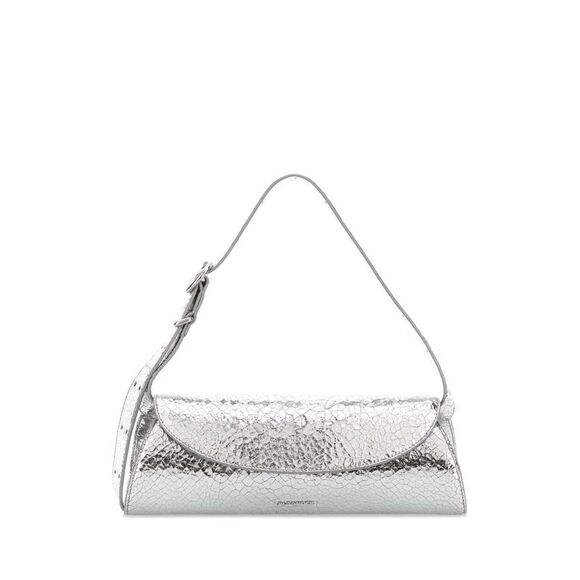 JIL SANDER Handbags - Jil Sander Women Silver Leather Cannolo Crossbody Bag